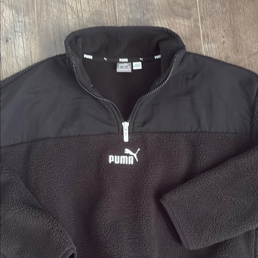 Puma Black Half-Zip Fleece Jacket new without tags